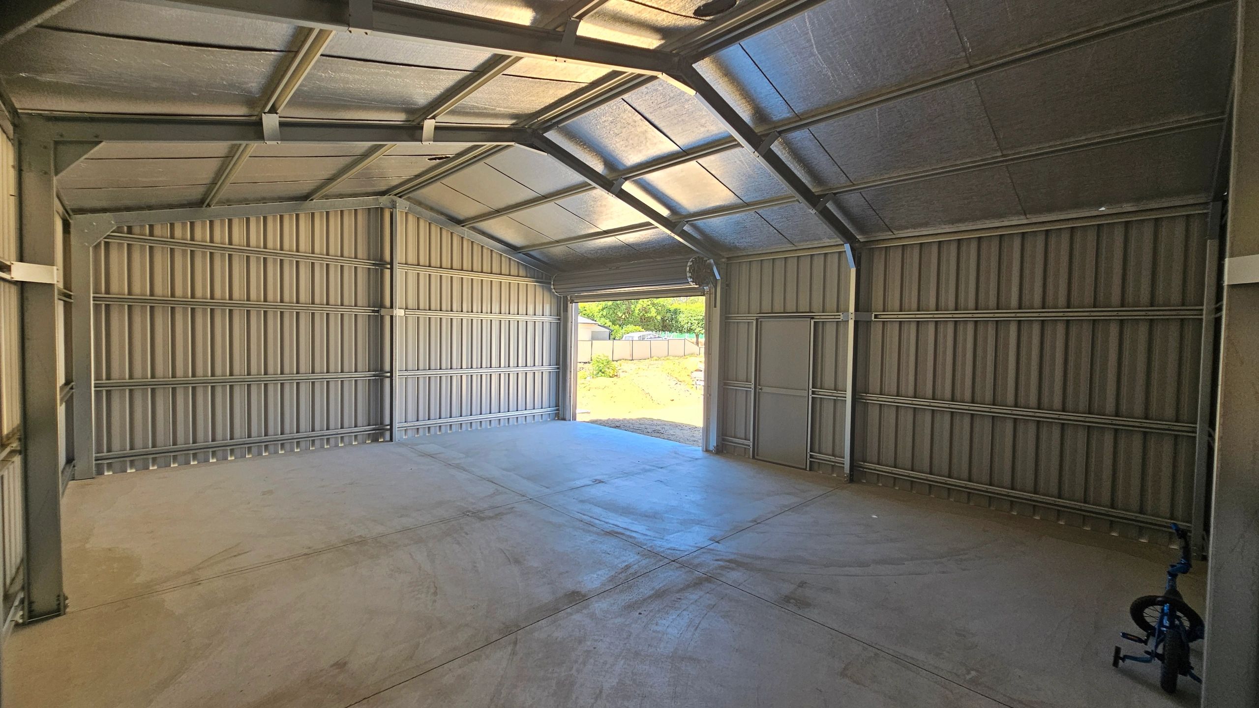 Shed interior construction
